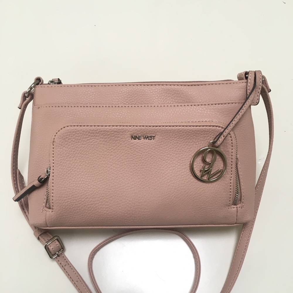 Nine West pink faux leather crossbody